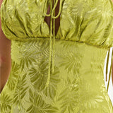 Finders Keepers Green Vacancies Mini Dress