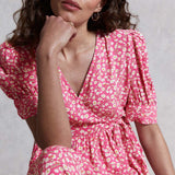 M&S X GHOST Ditsy Smocked Midi Dress