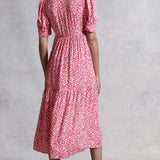 M&S X GHOST Ditsy Smocked Midi Dress