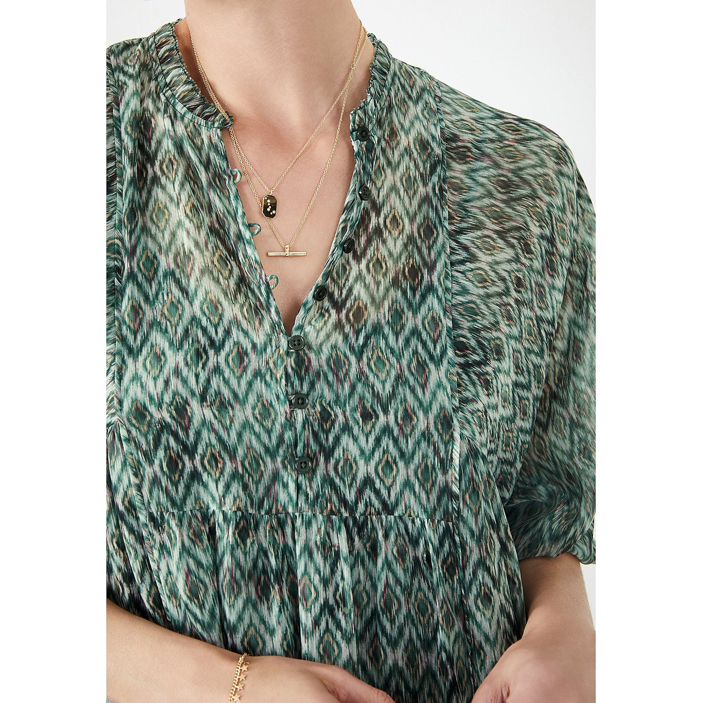 Hush Quinn Maxi Dress In Diamond Ikat – dresses by Hush, available to rent from Hirestreet