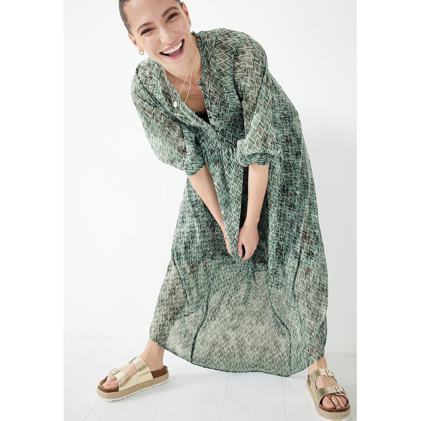 Hush Quinn Maxi Dress In Diamond Ikat – dresses by Hush, available to rent from Hirestreet
