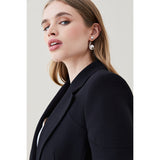 Karen Millen Compact Stretch Biker Detail Tailored Jacket – coats & jackets by Karen Millen, available to rent from Hirestreet