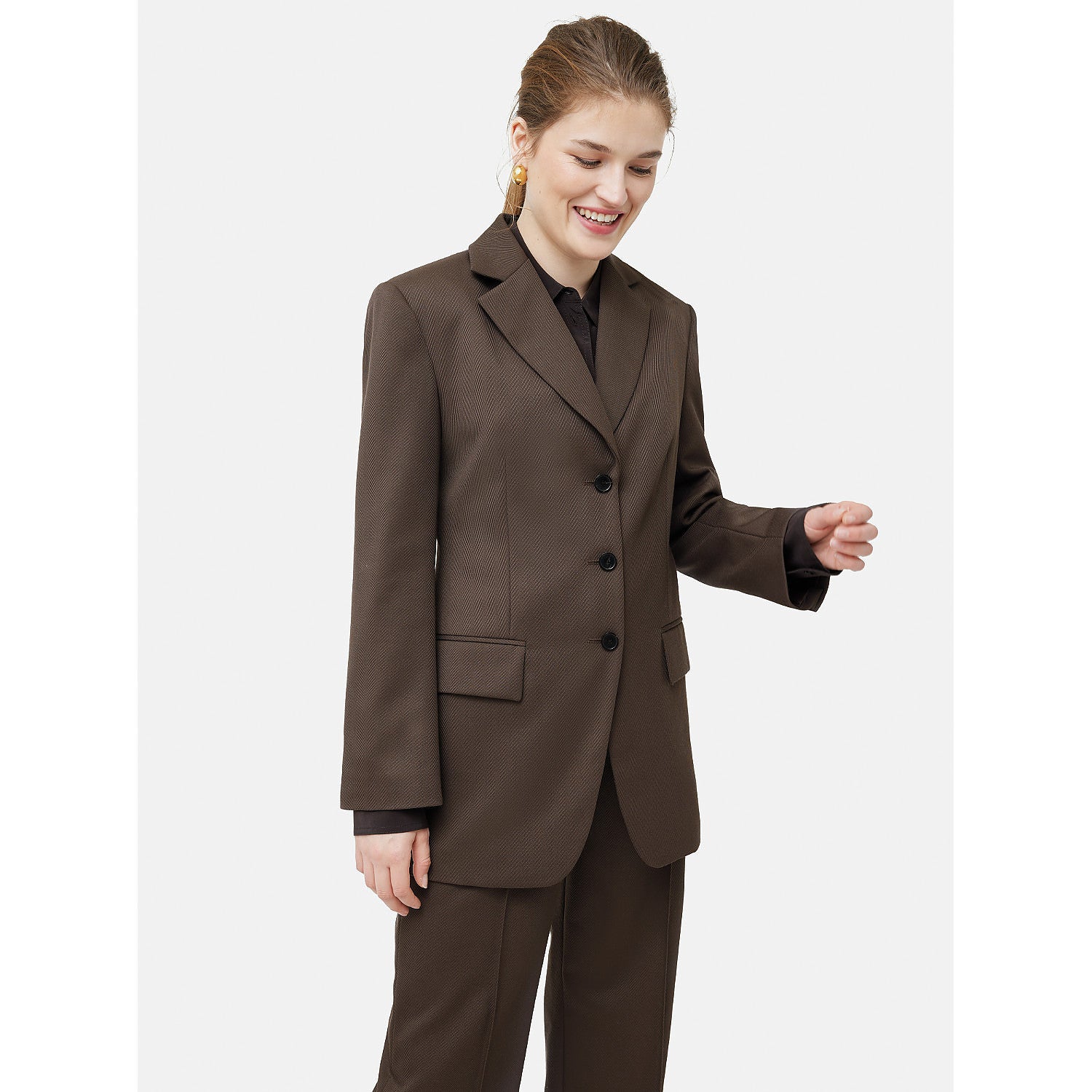 Jigsaw Locke Wool Twill Blazer – trousers by Jigsaw, available to rent from Hirestreet