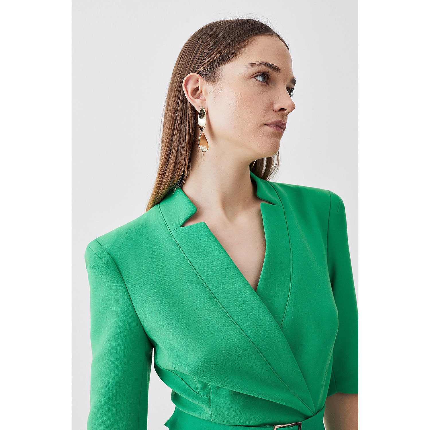 Karen Millen Compact Stretch Lace Up Forever Midi Dress – dresses by Karen Millen, available to rent from Hirestreet