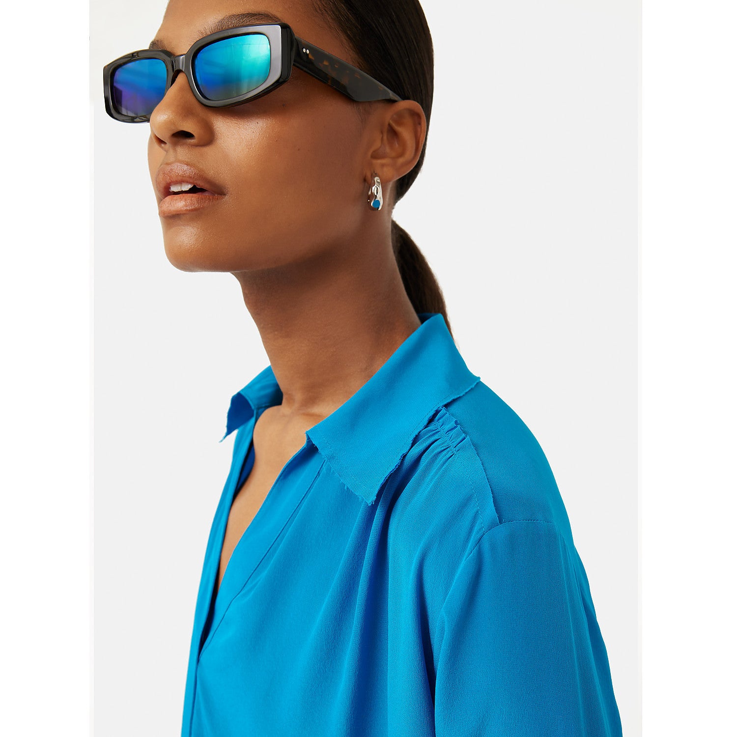 Jigsaw Silk Long Sleeve Blouse – tops by Jigsaw, available to rent from Hirestreet