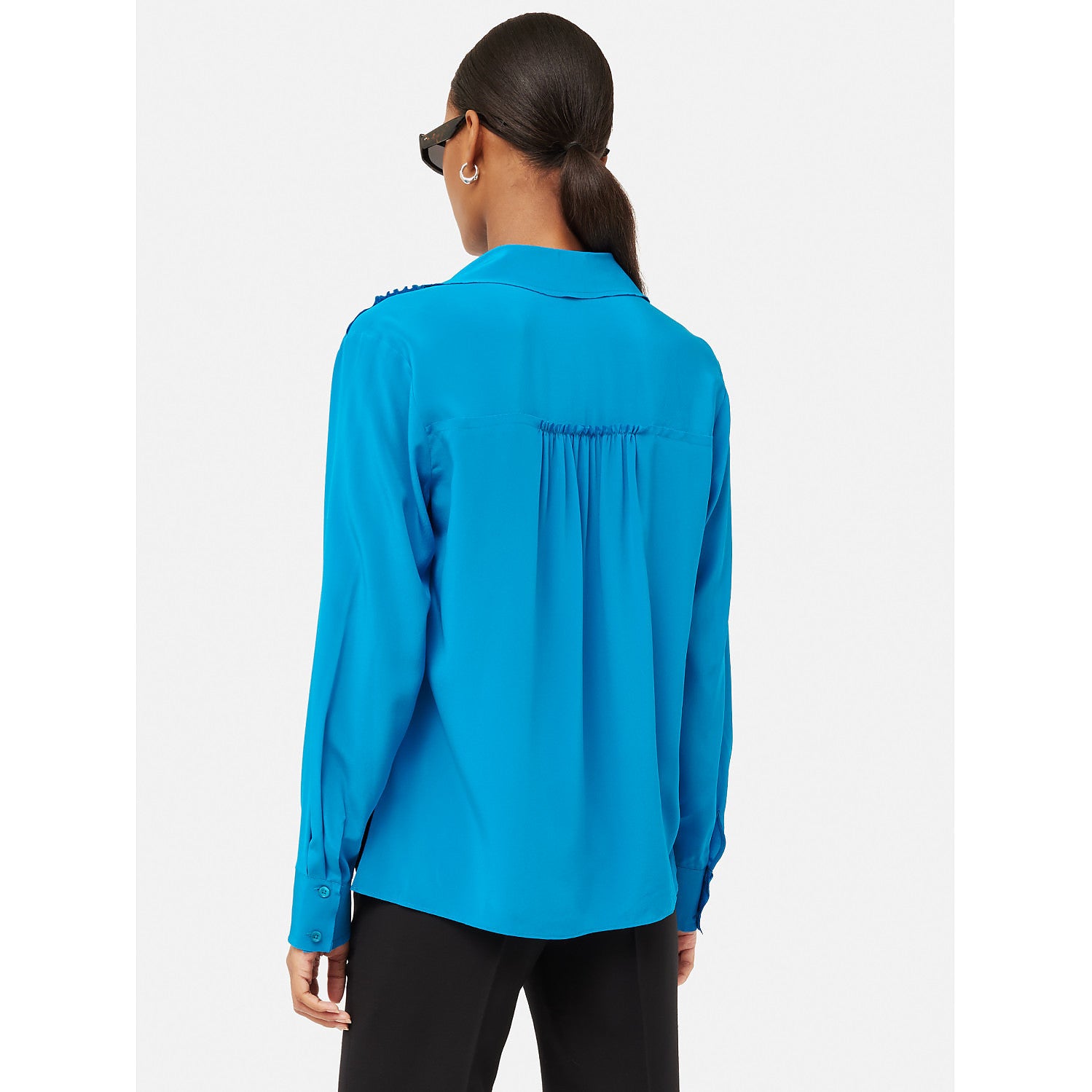 Jigsaw Silk Long Sleeve Blouse – tops by Jigsaw, available to rent from Hirestreet
