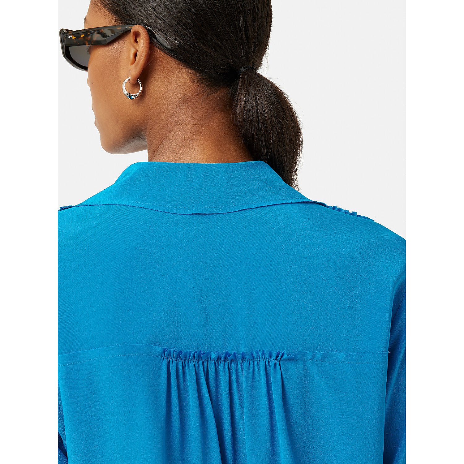 Jigsaw Silk Long Sleeve Blouse – tops by Jigsaw, available to rent from Hirestreet