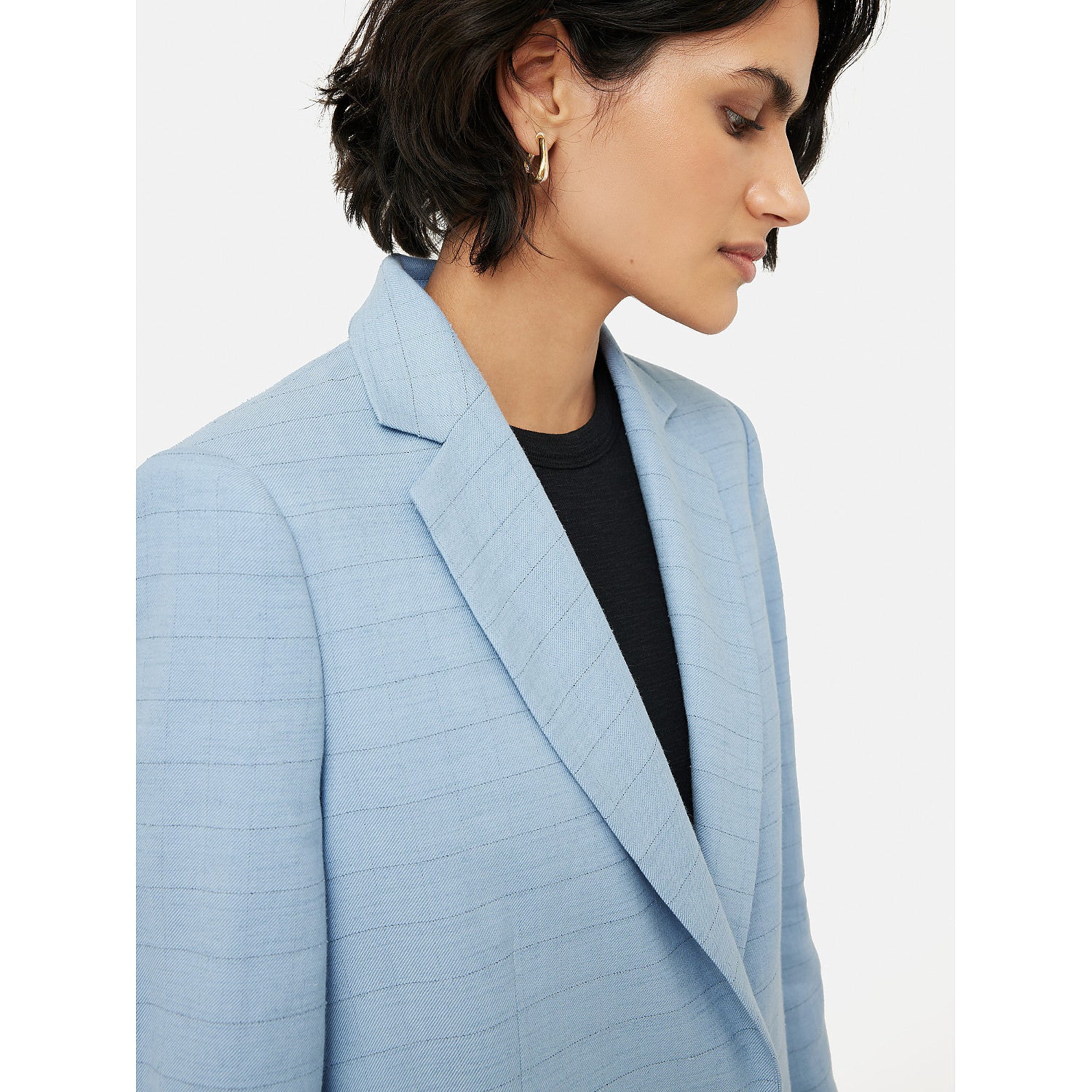 Jigsaw Knox Linen Checked Blazer – coats & jackets by Jigsaw, available to rent from Hirestreet