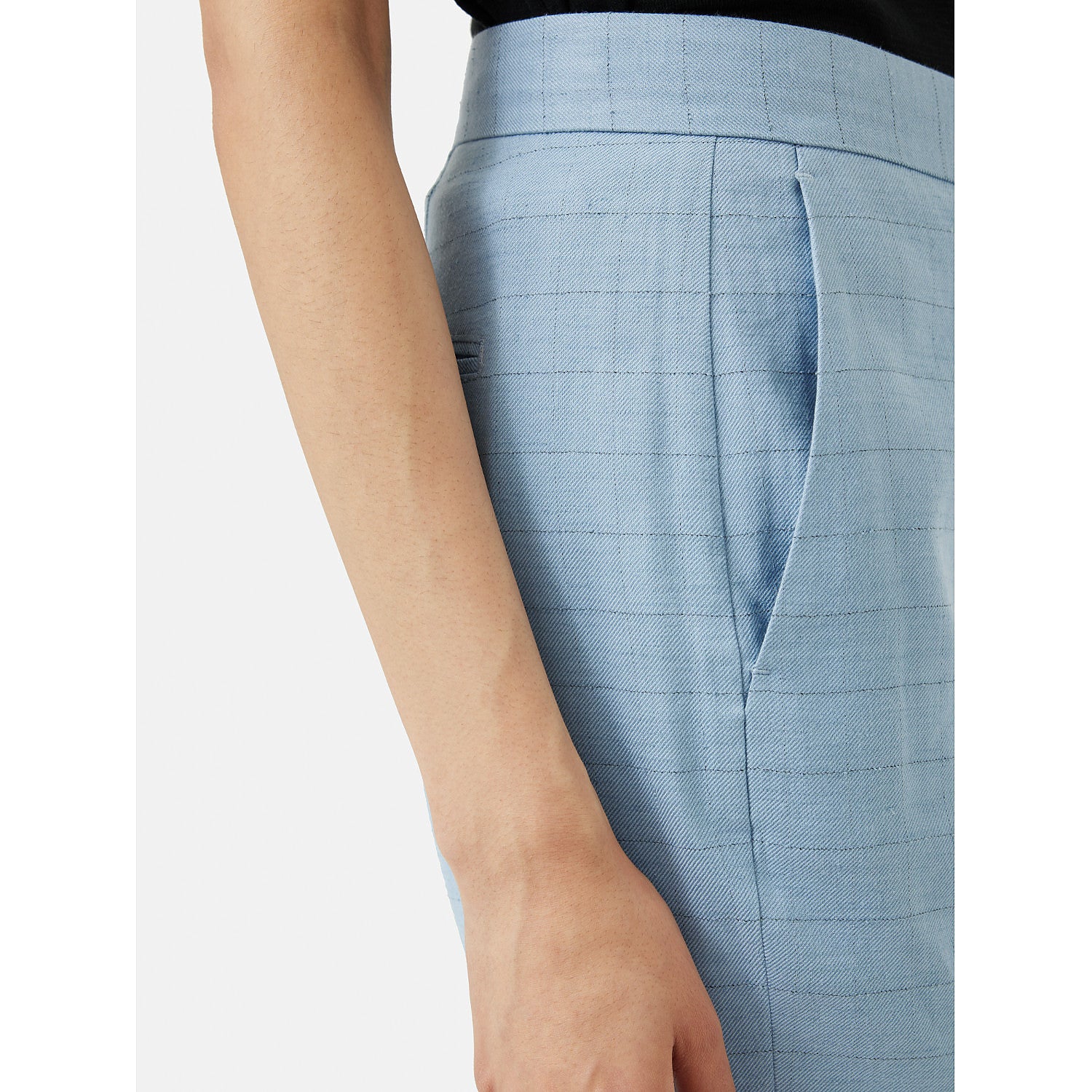 Jigsaw Linen Check Mason Trouser – trousers by Jigsaw, available to rent from Hirestreet