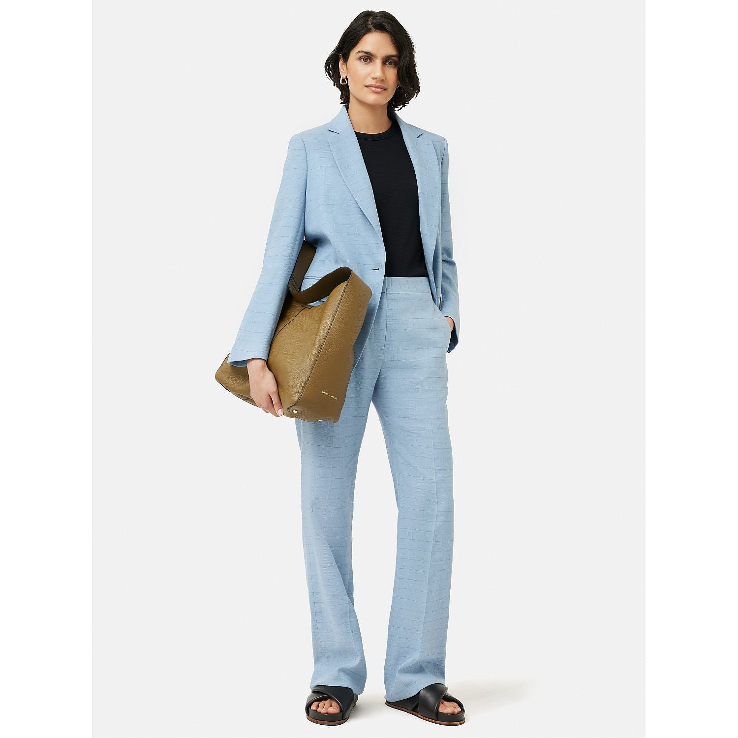 Jigsaw Linen Check Mason Trouser – trousers by Jigsaw, available to rent from Hirestreet