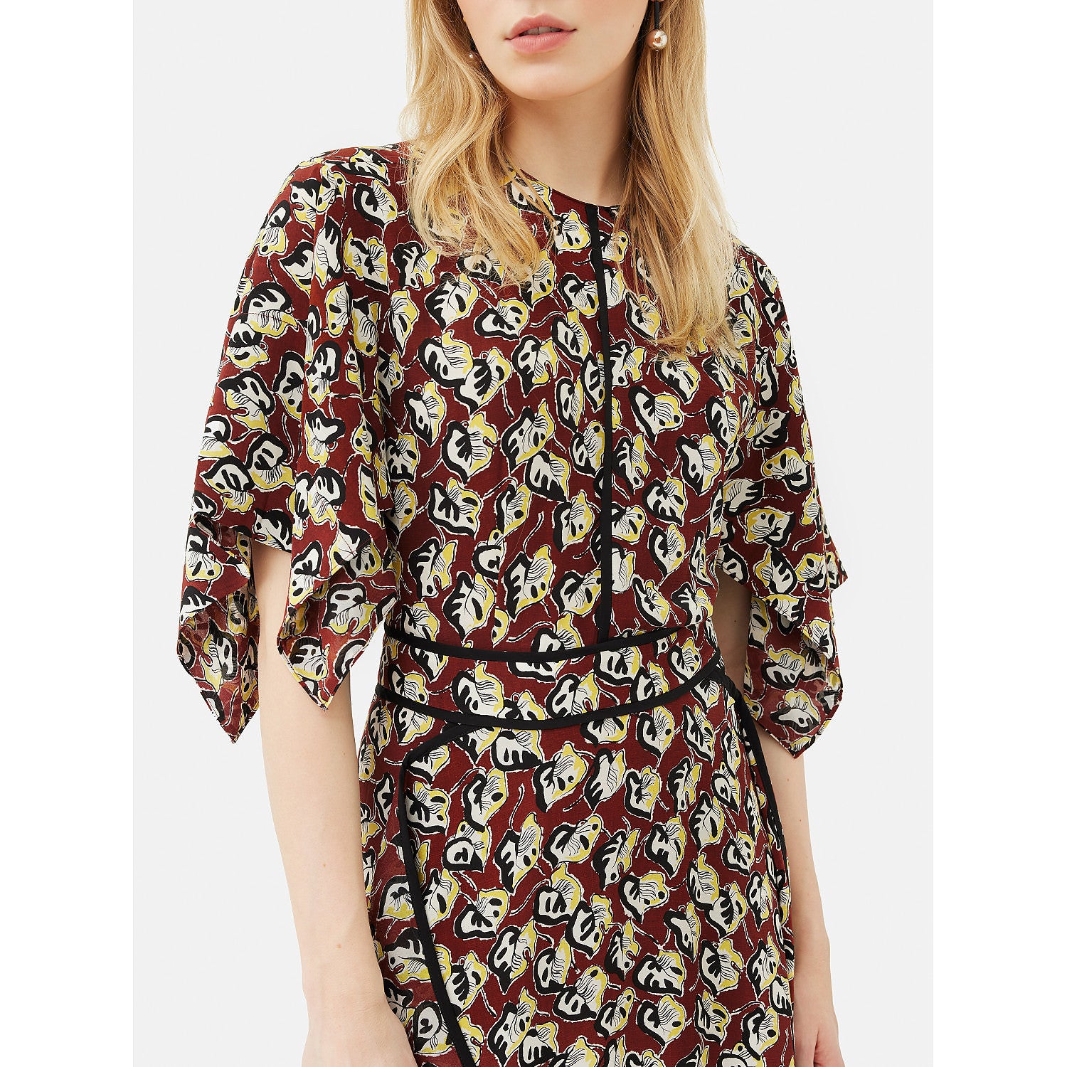 Jigsaw Collagerie Fig Leaf Dress – dresses by Jigsaw, available to rent from Hirestreet