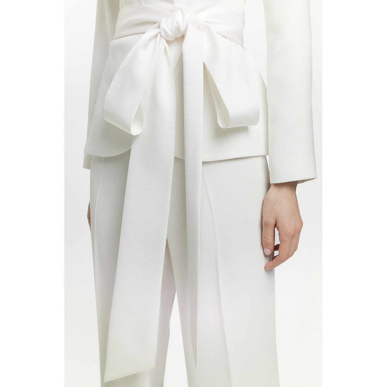 Karen Millen Tailored Blazer Tie Waist Jumpsuit – jumpsuits & playsuits by Karen Millen, available to rent from Hirestreet