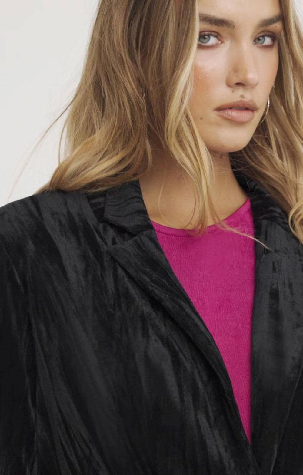 Simply Be Black Pleated Velour Co-Ord