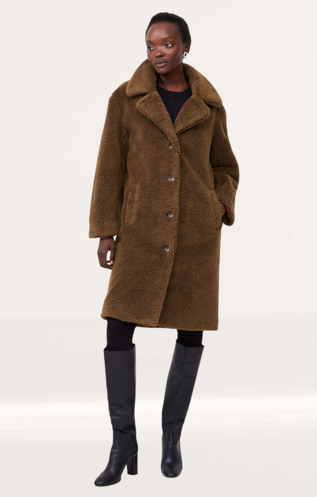 French Connection Borg Peacoat