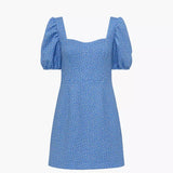 French Connection Elao Whisper Cut Out Back Dress Chalk Blue