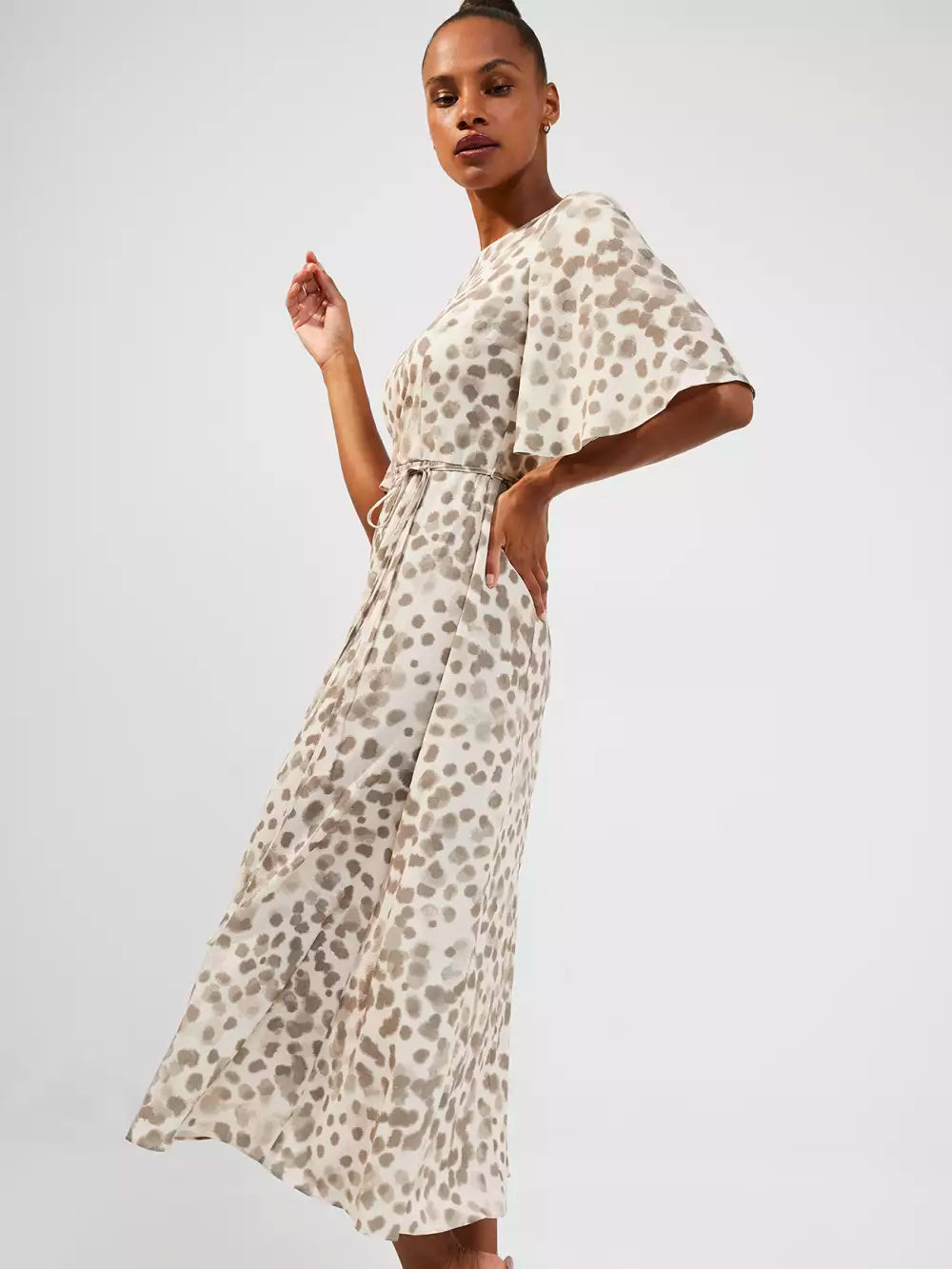 French Connection Eva Verona Crepe Midi Dress