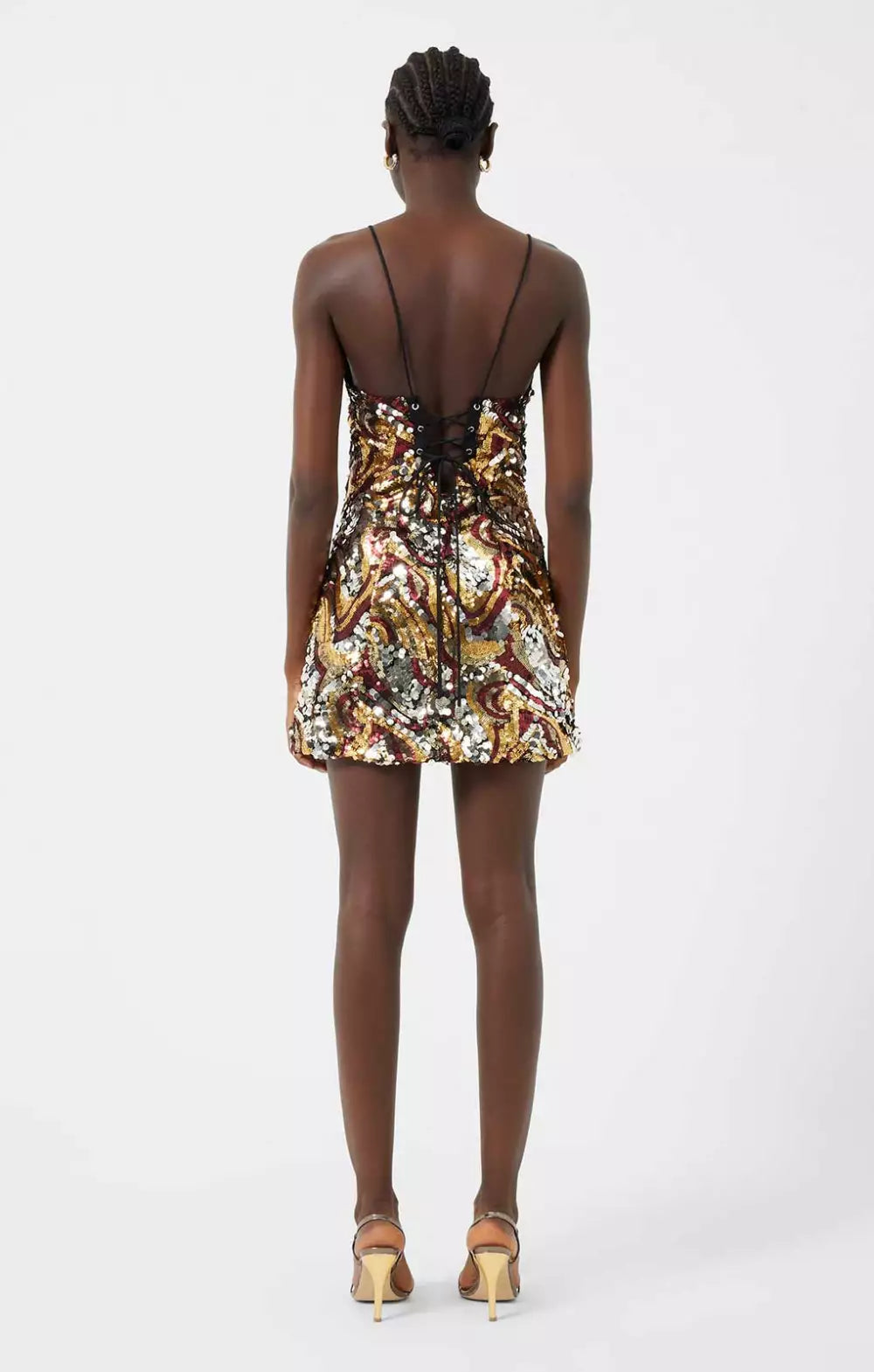 French Connection Anadia Sequin Tie Back Dress