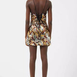French Connection Anadia Sequin Tie Back Dress