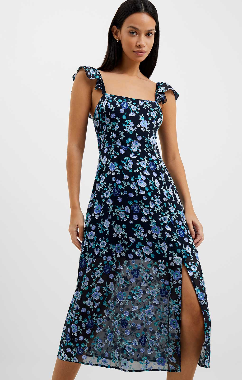 French Connection Bette Satin Burnout Dress
