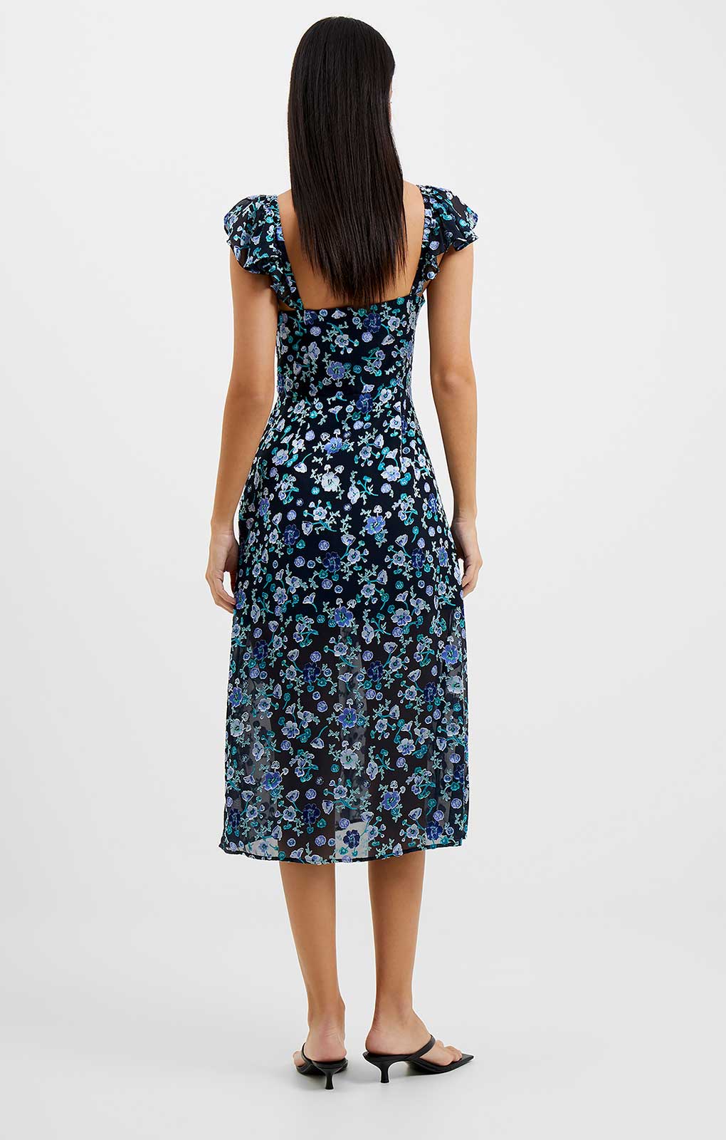 French Connection Bette Satin Burnout Dress