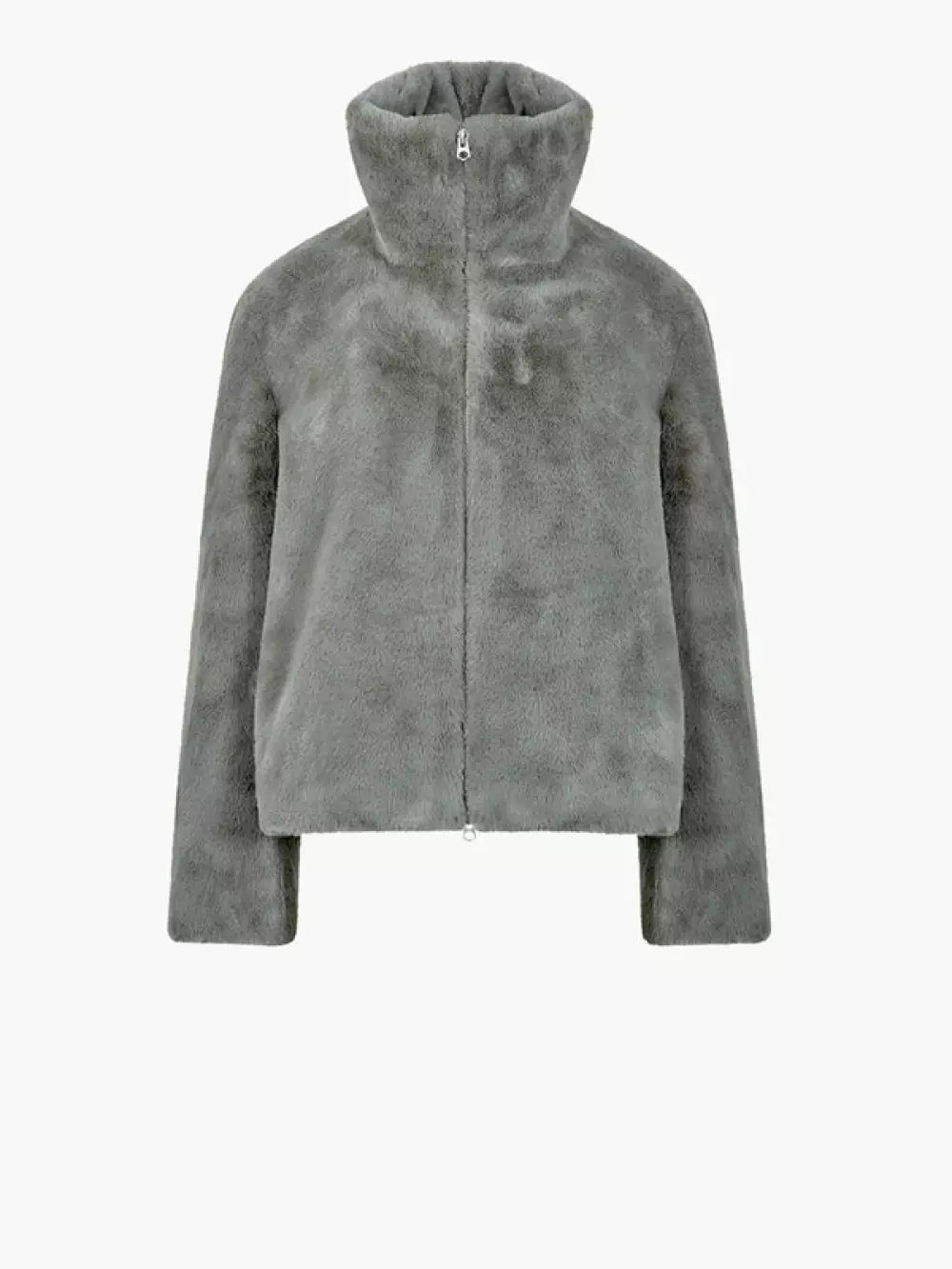 French Connection Buona Zip Through Fur Jacket
