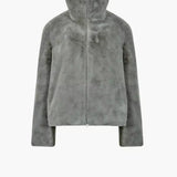 French Connection Buona Zip Through Fur Jacket