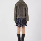 French Connection Buona Zip Through Fur Jacket