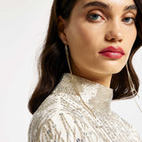 River Island Cream Embellished Long Sleeve Maxi Dress