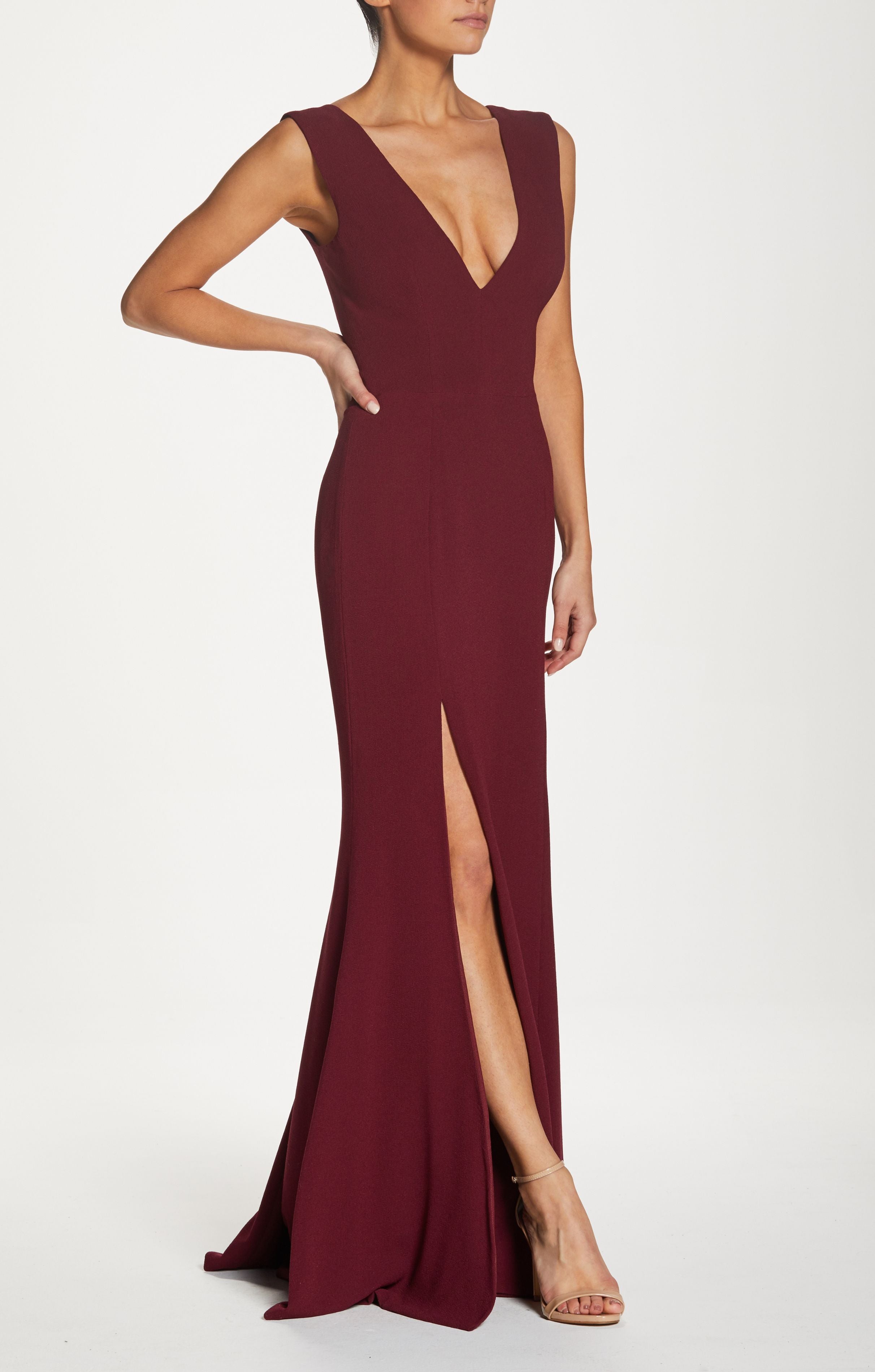 Dress the Population Sandra Burgundy Dress