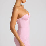 Oh Polly Eliska Strapless A-Line Mini Dress in Soft Pink
