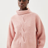 Karen Millen Lofty Knit Chunky Cable Wool Jumper