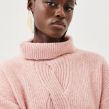 Karen Millen Lofty Knit Chunky Cable Wool Jumper
