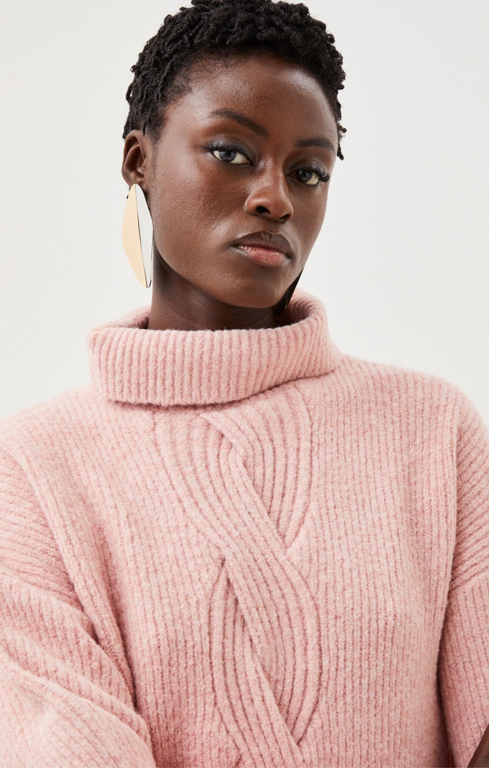 Karen Millen Lofty Knit Chunky Cable Wool Jumper product image