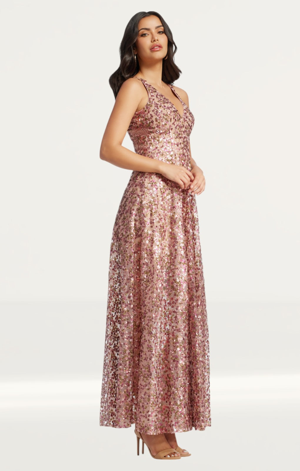 Dress The Population Ariyah Maxi Dress in Blush