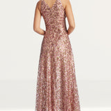 Dress The Population Ariyah Maxi Dress in Blush