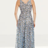 Dress The Population Ariyah Mineral Blue Floral Maxi Dress