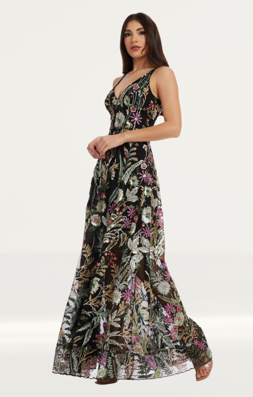 Dress The Population Ariyah Maxi Dress in Black