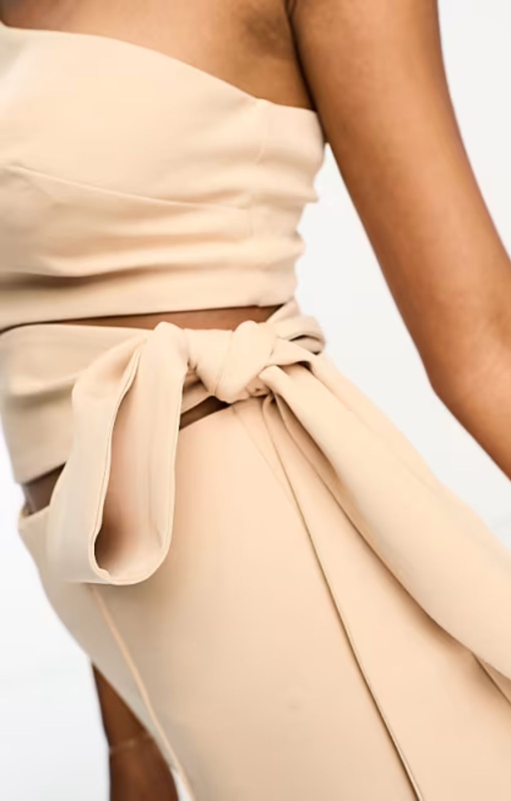 Asos Design Tailored One Shoulder Kickflare Jumpsuit In Blush – jumpsuits & playsuits by ASOS DESIGN, available to rent from Hirestreet