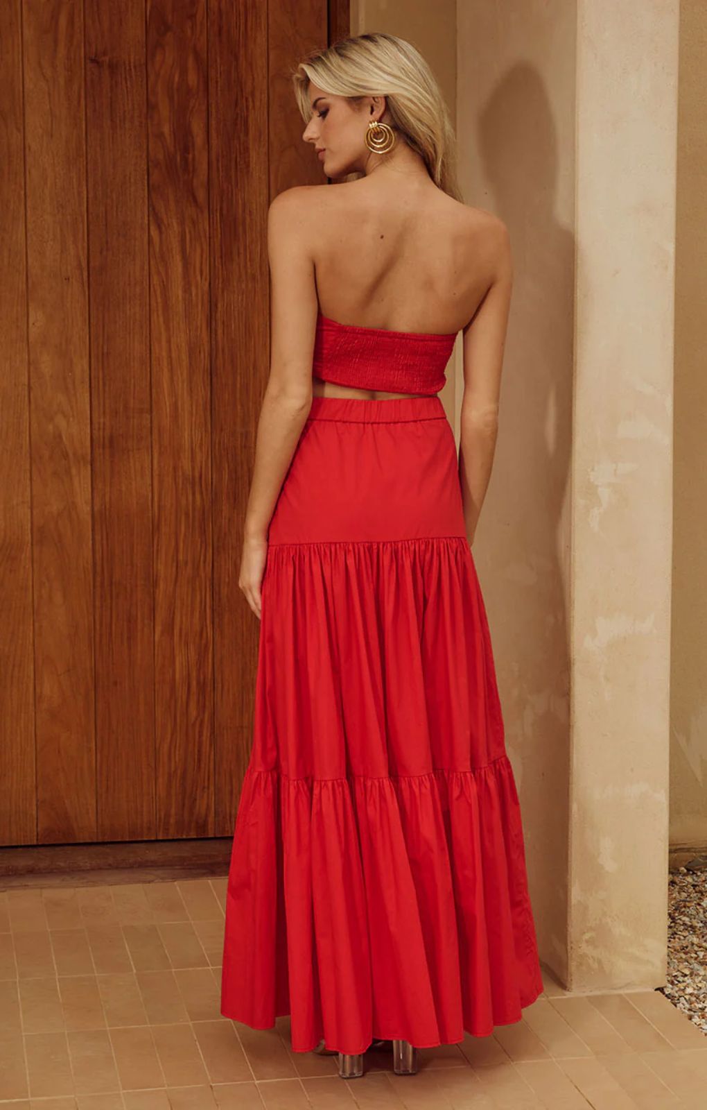 Runaway The Label Ayla Red Skirt and Top Co-Ord