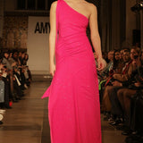 Amy Lynn Stella Pink Asymmetrical Embellished Maxi Dress