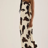 Anthropologie Cow Print Bandeau Slip Dress – dresses by Anthropologie, available to rent from Hirestreet
