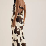 Anthropologie Cow Print Bandeau Slip Dress – dresses by Anthropologie, available to rent from Hirestreet
