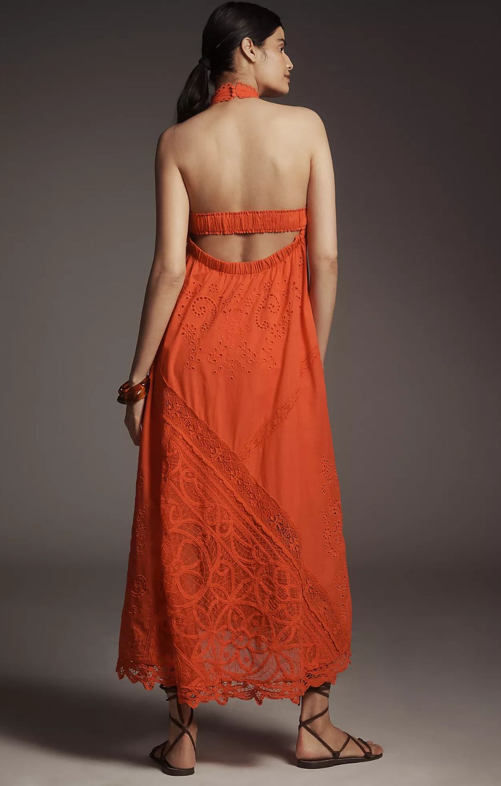 Anthropologie Halter Cutwork Lace Dress – dresses by Anthropologie, available to rent from Hirestreet