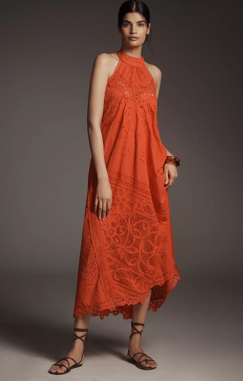 Anthropologie Halter Cutwork Lace Dress – dresses by Anthropologie, available to rent from Hirestreet