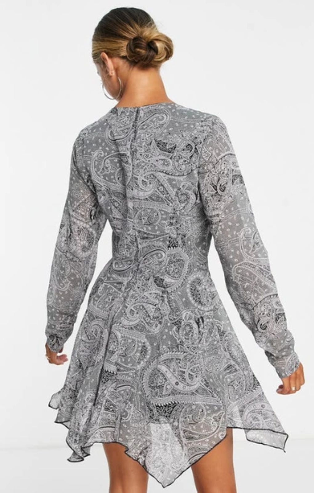 Asos Design Lace Up Front Mini Dress In Paisley Print – dresses by ASOS DESIGN, available to rent from Hirestreet