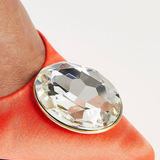 Asos Design Patron Embellished Slingback High Heeled Shoes In Orange – shoes by ASOS DESIGN, available to rent from Hirestreet