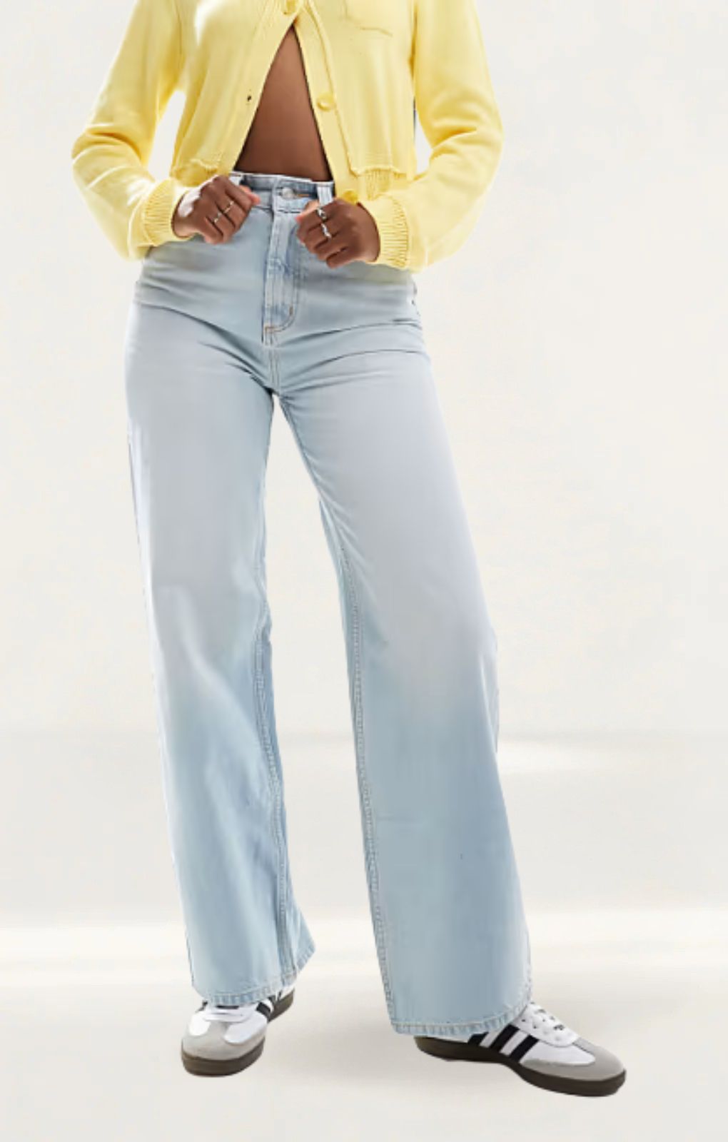 Asos Design Wide Leg Dad Jeans In Bleach – jeans by ASOS DESIGN, available to rent from Hirestreet