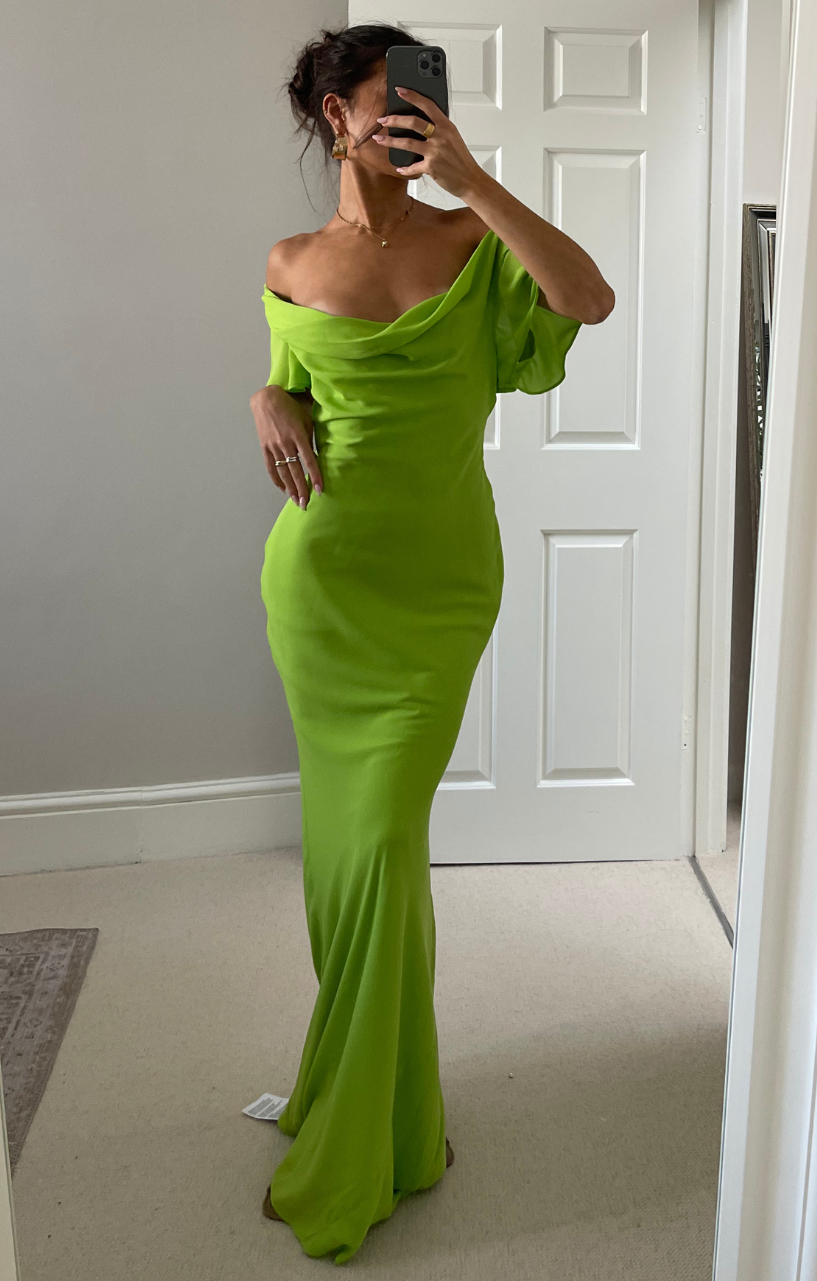Rent Asos Cowl Neck Maxi Dress In Apple Green | Hirestreet UK Rent Asos Cowl Neck Maxi Dress In Apple Green | Hirestreet UK