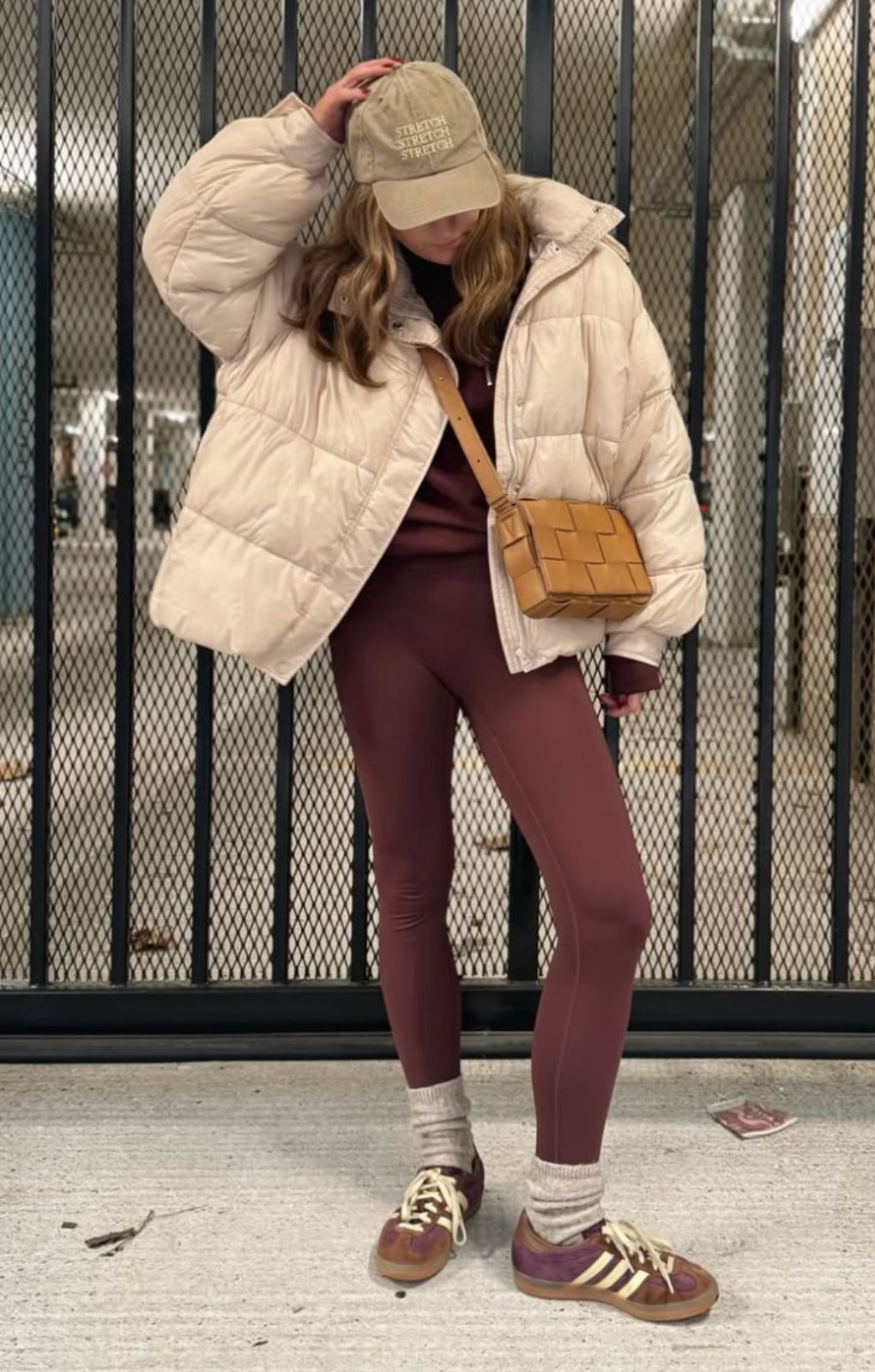 Topshop Mid Length Swing Hem Hooded Puffer Jacket In Stone
