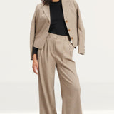 Nobody's Child Heritage Check Wide Leg Tailored Trousers